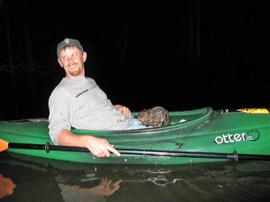 The writer (current Park Superintendent) with the beaver.